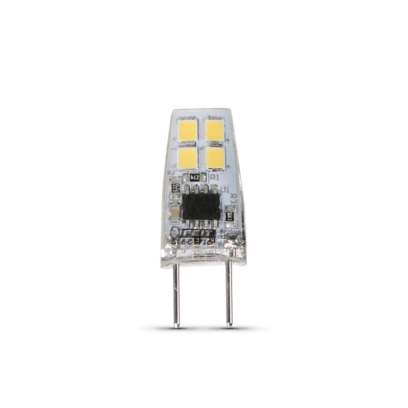 Feit Electric BP20G8/850/LED LED Bulb, 170 Lumens, 2 W, T4 Lamp, 20 W Equivalent, G8 Lamp Base, Dimmable