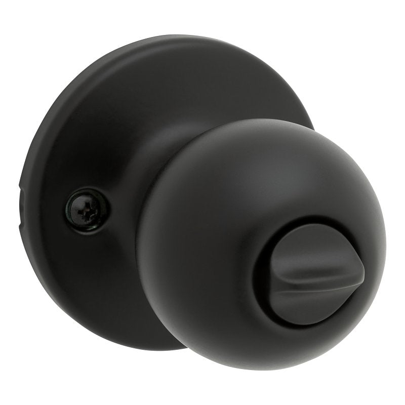 Kwikset 400P-514-SMT-CP-K6 Keyed Entry Door Knob, Matte Black, Metal, KW1, SC1 Keyway, Re-Key Technology: SmartKey