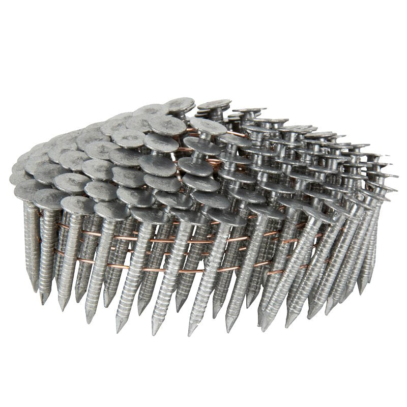 Metabo HPT 12131HPT Roofing Nail, 3D, 1-1/4 in L, Steel, Electro-Galvanized, Full Round Head, Ring Shank