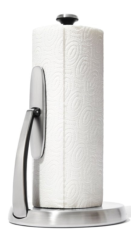 Oxo 1066736 Paper Towel Holder, 6.85 in OAW, 12 in OAL, Stainless Steel