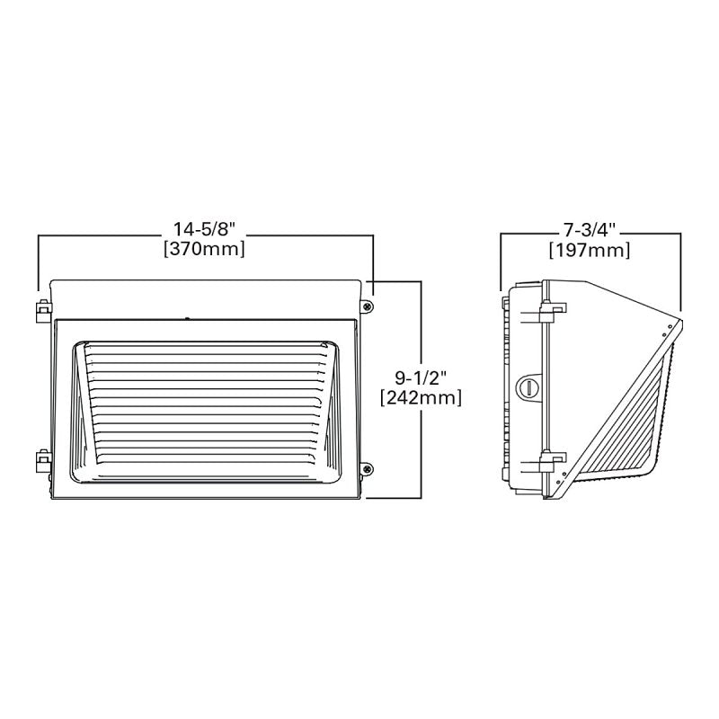 Lumark WPM Series WPMLED10B Wall Pack, 38 W, 120/277 V, LED, 4869 Lumens, 4000 K, Aluminum
