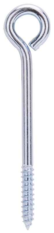 ProSource LR250 Lag Screw Eye, 1/4 in x 5 in, Screw Thread, 1-1/2 in L Thread, 1-1/16 in Dia Eye, 186 lb Working Load, Pack of 10