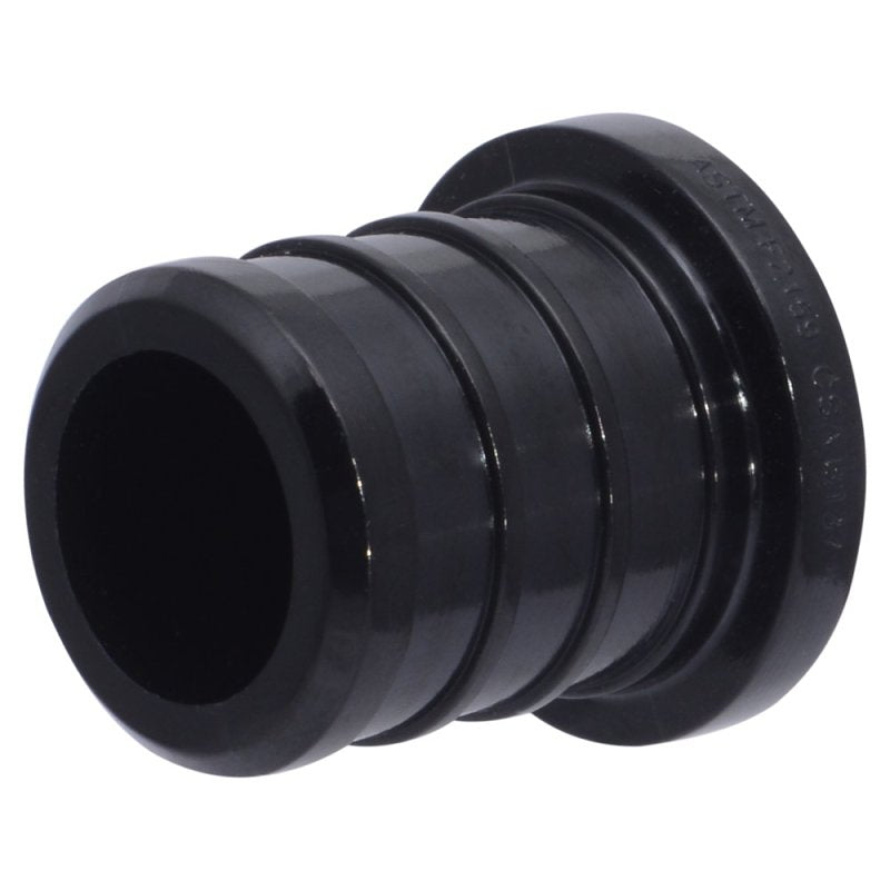 SharkBite UP518A5 Pipe Plug, 3/4 in, Barb, Polymer, Black, 5/PK