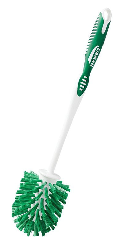 Libman 22 Designer Bowl Brush, 1 in L Trim, Polymer Fiber Bristle, 14 in OAL, Green/White Handle
