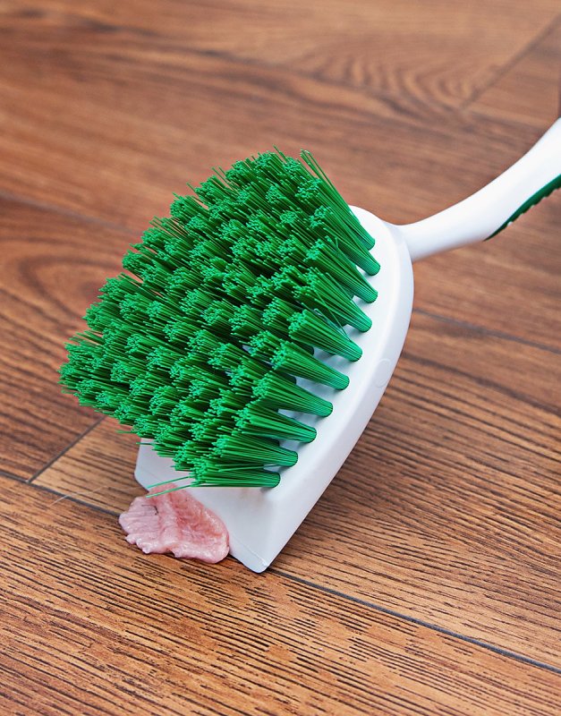 Libman 54 Heavy-Duty Scrub Brush, 1-1/2 in L Trim, PET Bristle, Green Bristle, 3-1/2 in W Brush, 11.13 in OAL