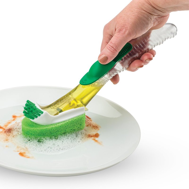 Libman 1133 Glass/Dishwand Scrub Brush Refill, 1/2 in L Trim, PET Bristle, Green/White