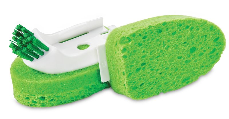Libman 1133 Glass/Dishwand Scrub Brush Refill, 1/2 in L Trim, PET Bristle, Green/White