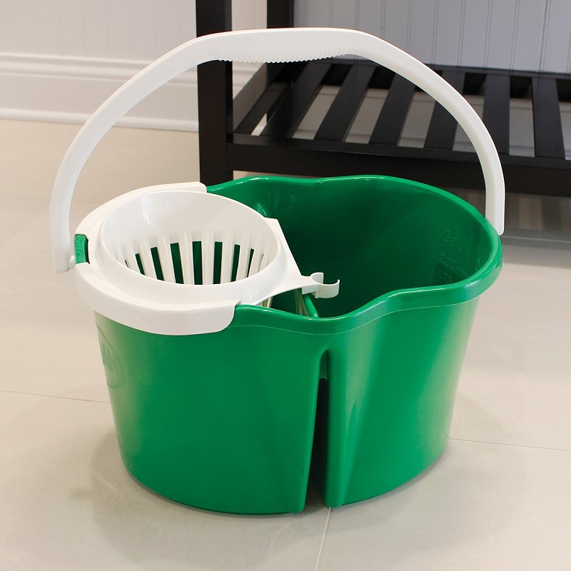 Libman 2112 Clean and Rinse Bucket, 4 gal, Polypropylene, Green
