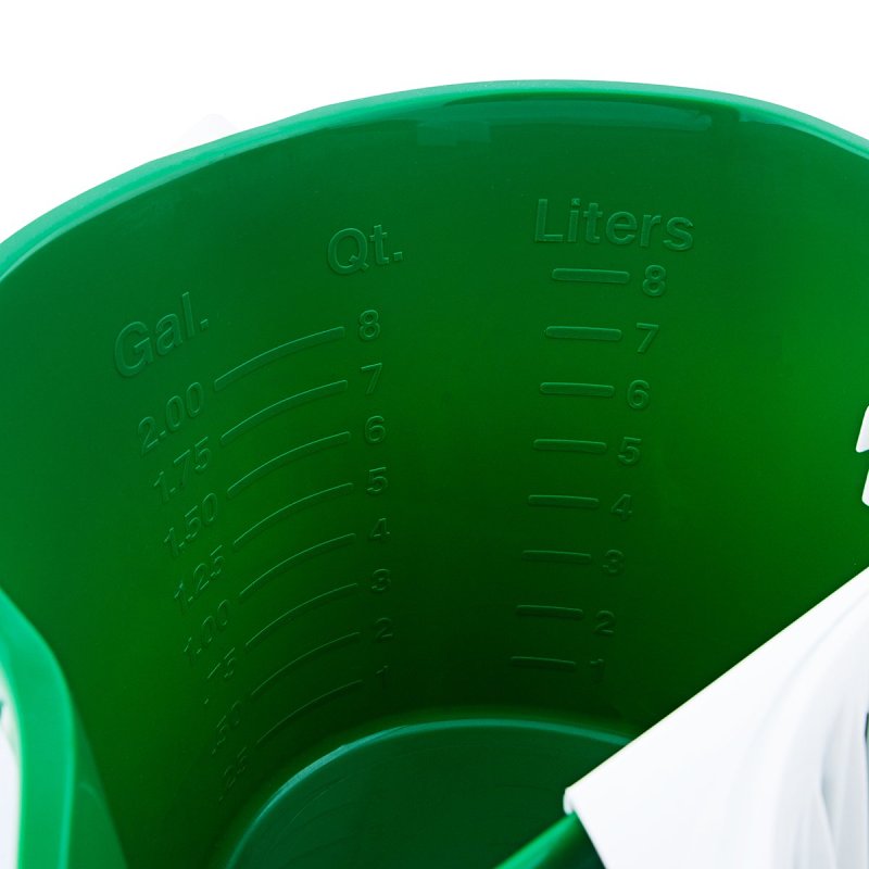 Libman 2112 Clean and Rinse Bucket, 4 gal, Polypropylene, Green