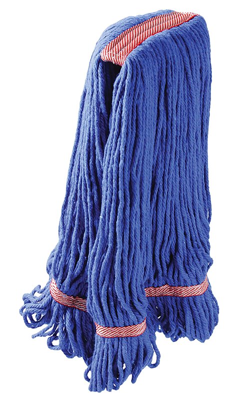 Libman 968 Large Wet Mop Refill, 20 oz Capacity, Cotton/Polyester/Rayon, Blue