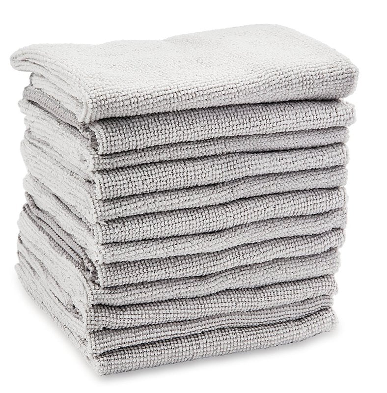 Libman 1262 Cloth, 13-1/2 in L, 13-1/2 in W, Microfiber, Gray