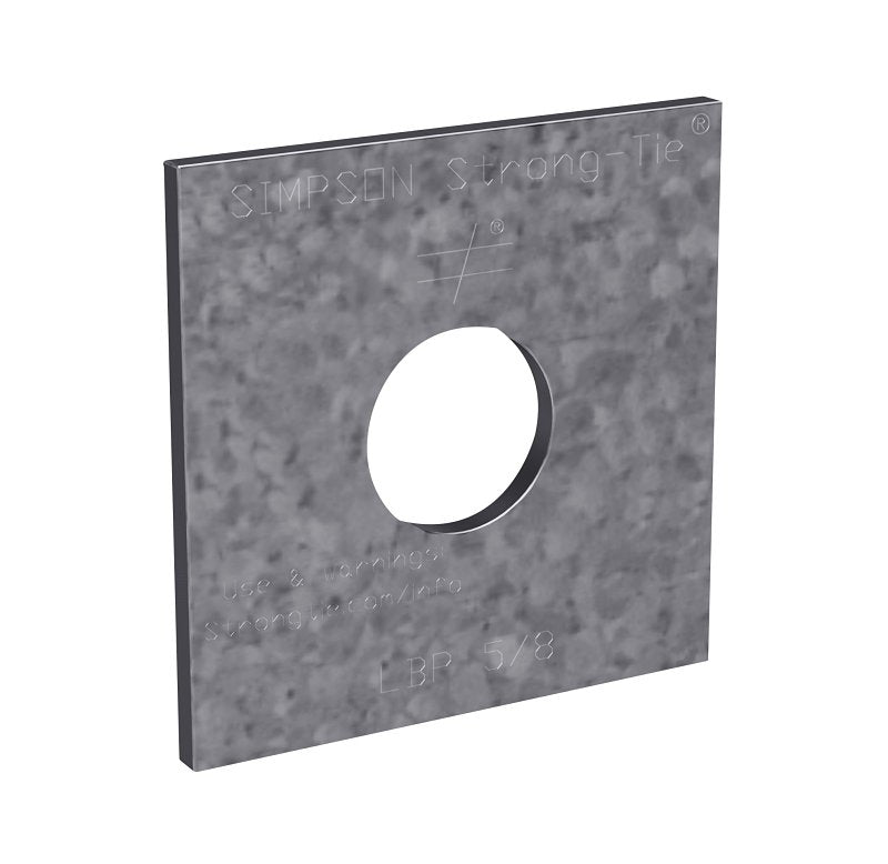Simpson Strong-Tie LBP Series LBP58Z Light Bearing Plate, Steel, ZMAX, Pack of 50