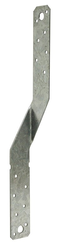Simpson Strong-Tie MTS Series MTS12Z Medium Twist Strap, 12 in L, 32 mm W, Steel, ZMAX, Fastening Method: Nail, Pack of 100