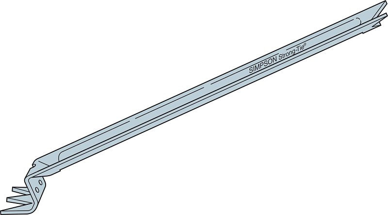 Simpson Strong-Tie NCA NCA2X8-16 Nailless Compression Bridging, 15-1/4 in L, 0.69 in W, 2 x 8, 2 x 14 in Post/Joist, Pack of 100