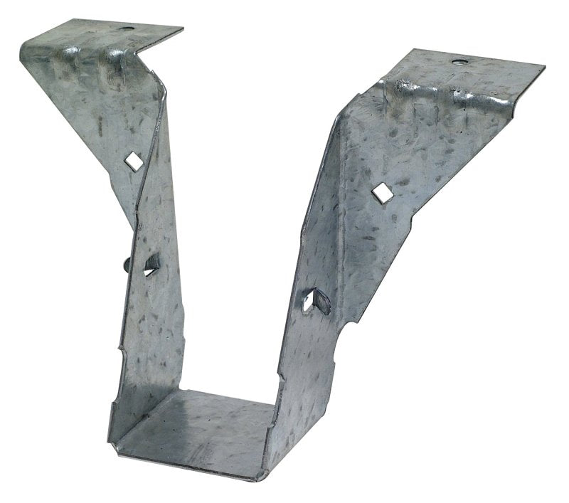 Simpson Strong-Tie PF PF24Z Post Frame Hanger, 5-3/8 in H, 1-1/2 in D, 1-9/16 in W, 2 x 4 in, Steel, ZMAX, Pack of 50