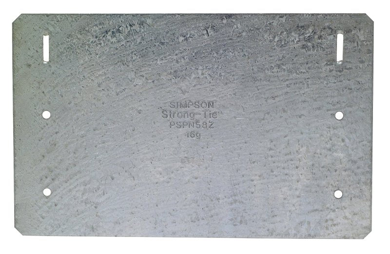 Simpson Strong-Tie PSPNZ Series PSPN58Z Protecting Shield Plate, 16 ga, Steel, ZMAX, Pack of 25