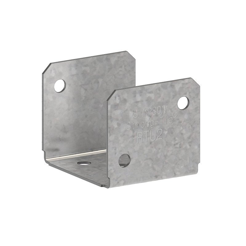Simpson Strong-Tie RTU Series RTU2 Rigid Tie U Connector, 1-1/2 in L, 1-1/2 in W, Steel, Galvanized, Pack of 100