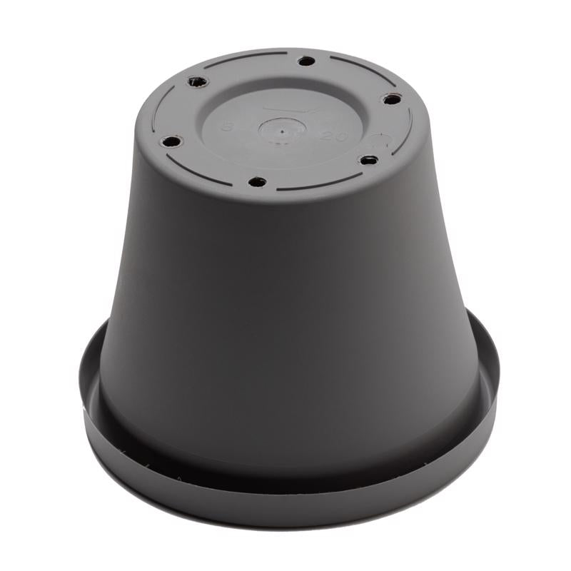 Bloem Terra 7.25 in. H X 8.75 in. W X 6 in. D Resin Traditional Planter Charcoal