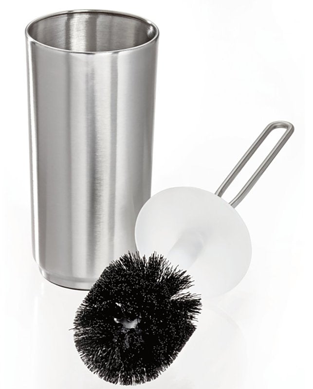 iDESIGN 28230 Brush and Holder, Polypropylene Bristle, Steel Holder, Silver Holder, Pack of 4