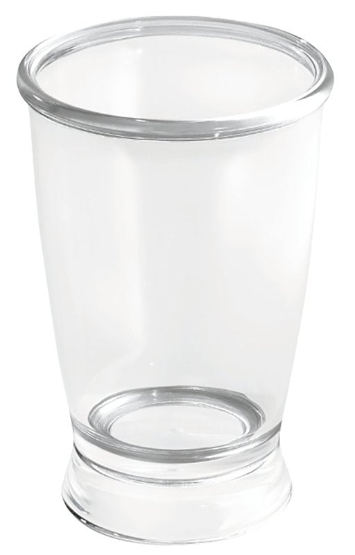 iDESIGN Franklin 45220 Tumbler Cup, Plastic, Clear, Pack of 2