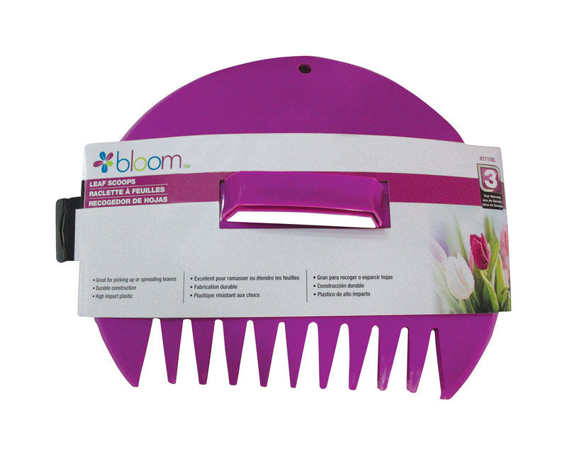 Bloom 12 in. 9 Tine Poly Leaf Scoop Poly Handle, Pack of 6