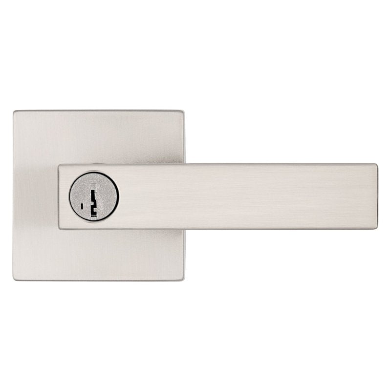 Kwikset Signature, Singapore Series 740SAL SQT 15 SMT Keyed Entry Door Handle, Lever Handle, Satin Nickel, Metal