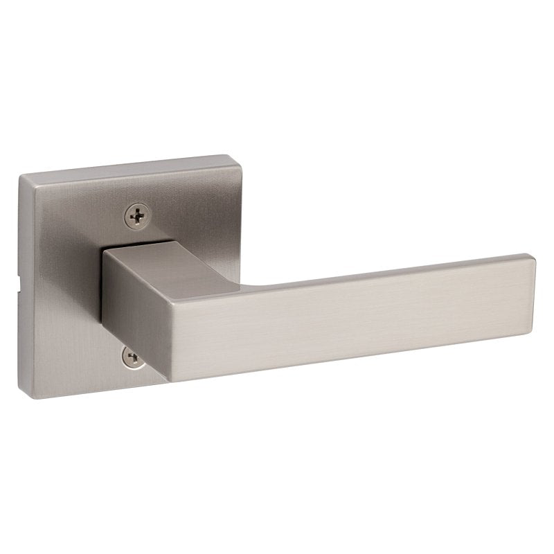 Kwikset Signature, Singapore Series 720SAL SQT 15 Hall/Closet Handle, Lever Handle, Zinc, Satin Nickel, Universal Hand