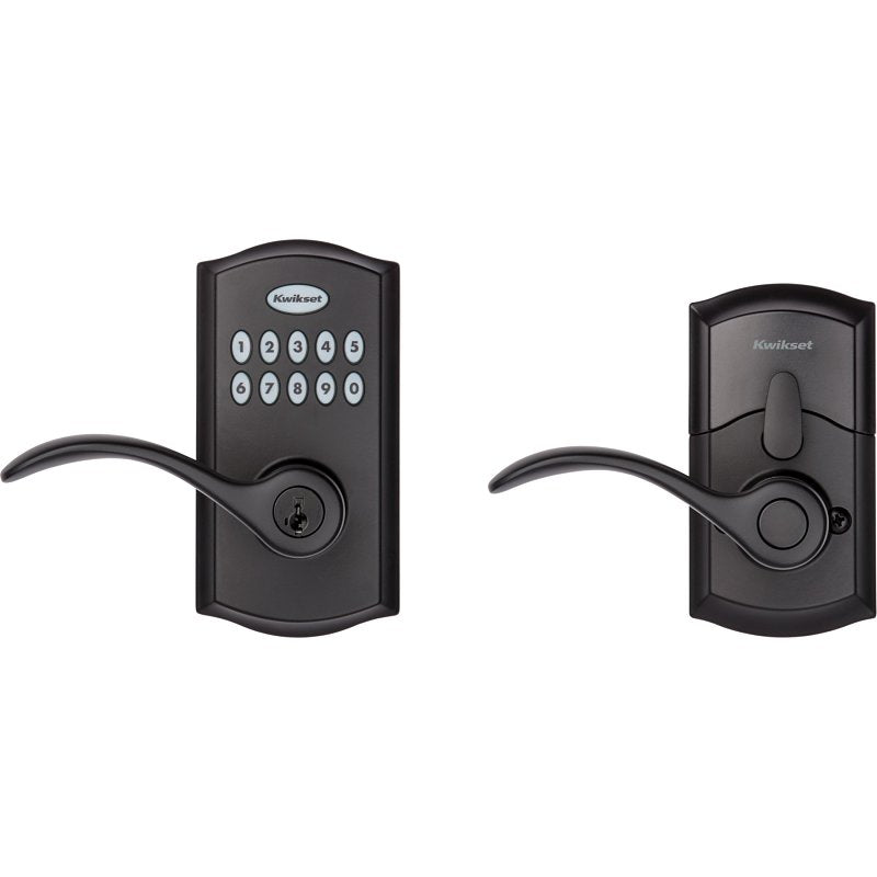 Kwikset Pembroke Series 955PML 514 SmartCode Electronic Lock, Matte Black, Commercial, 2 Grade, Metal, Lever Handle, Yes