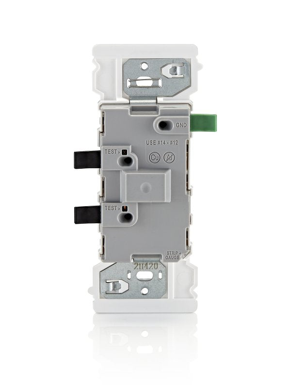 Decora Edge Series E5601-0SW Residential-Grade Rocker Switch, 15 A, 120/277 VAC, Side Lever Terminal, White