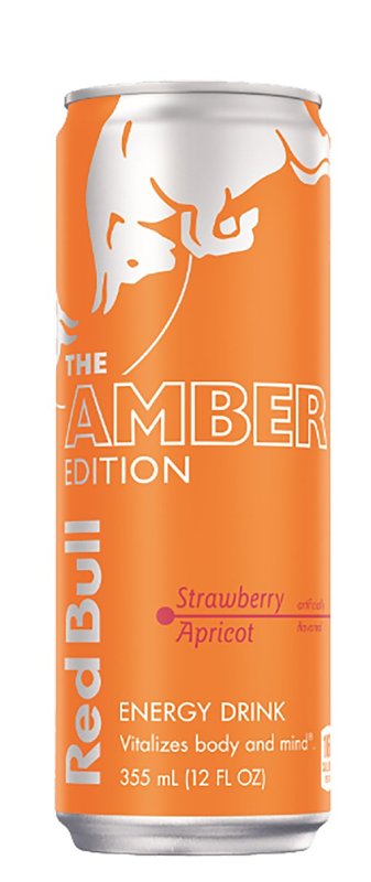 Red Bull Amber Edition Series RB240073 Energy Drink, Strawberry Apricot, 12 oz Can, Pack of 24