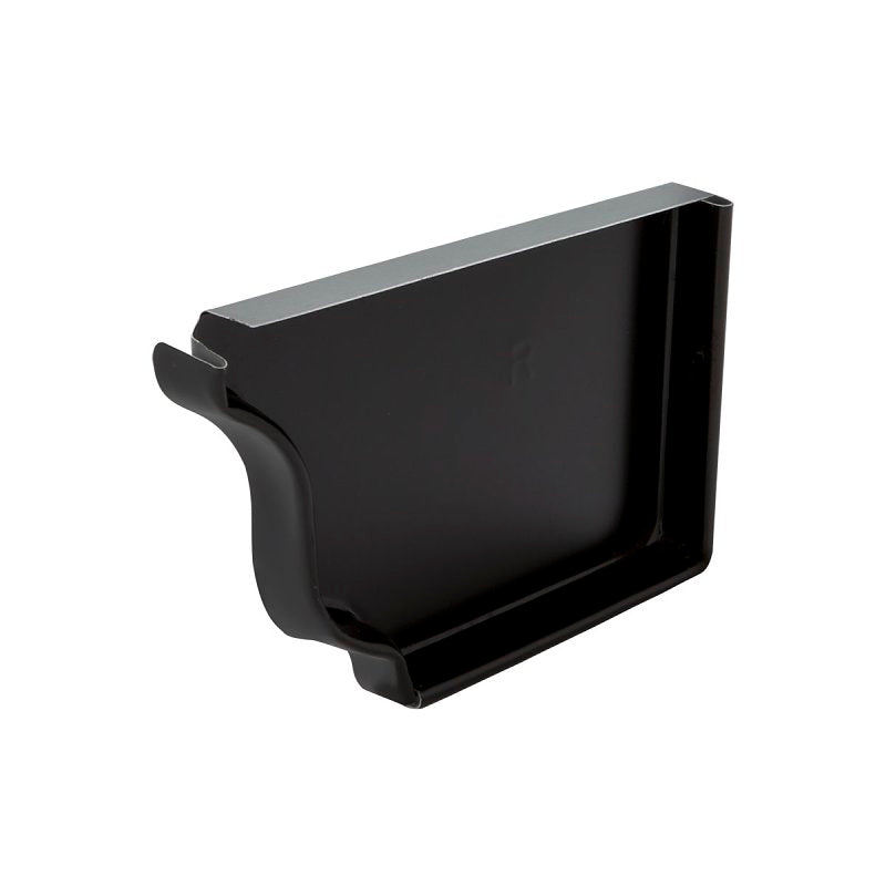 Amerimax 2500635 K-Style Gutter End Cap, 5 in L, 1/4 in W, Aluminum, Black, For: 5 in Gutters