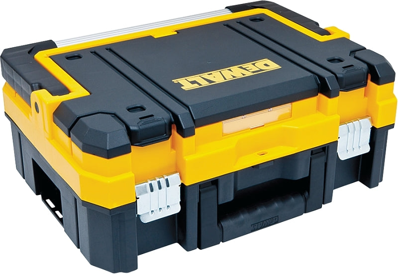 DEWALT TSTAK I Series DWST17808 Tool Box, 66 lb, Plastic, Black/Yellow, 17-1/4 in L x 13 in W x 17-7/8 in H Outside