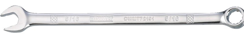 DEWALT DWMT72191OSP Combination Wrench, SAE, 5/16 in Head, 4-3/8 in L, 12-Point, Steel, Chrome-Plated