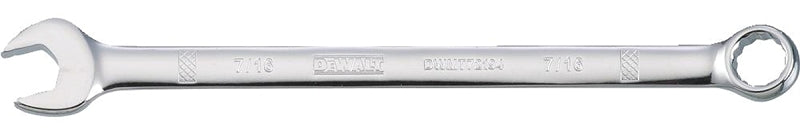 DEWALT DWMT72194OSP Combination Wrench, SAE, 7/16 in Head, 5-25/32 in L, 12-Point, Steel, Chrome-Plated