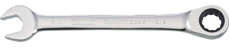 DEWALT DWMT72295OSP Combination Wrench, SAE, 5/8 in Head, 7-15/16 in L, 12-Point, Steel, Chrome-Plated