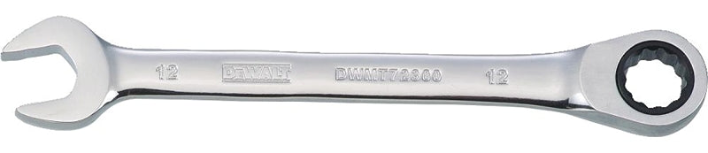DEWALT DWMT72300OSP Combination Wrench, Metric, 12 mm Head, 6-3/32 in L, 12-Point, Steel, Chrome-Plated