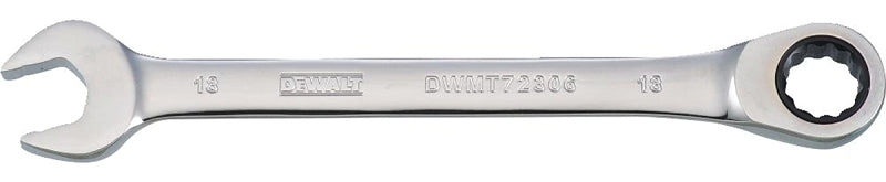 DEWALT DWMT72306OSP Combination Wrench, Metric, 18 mm Head, 9-7/32 in L, 12-Point, Steel, Chrome-Plated
