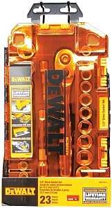 DEWALT DWMT73813 Series Socket Set, Chrome, Includes: (1) 1/2 in Drive 5 in Extension