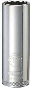 DEWALT DWMT74550OSP Drive Hand Socket, 19 mm Socket, 1/2 in Drive, 12-Point, Steel, Polished Chrome Vanadium