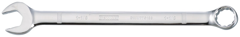 DEWALT DWMT75188OSP Combination Wrench, SAE, 1-1/8 in Head, 15-9/16 in L, 12-Point, Steel, Chrome-Plated