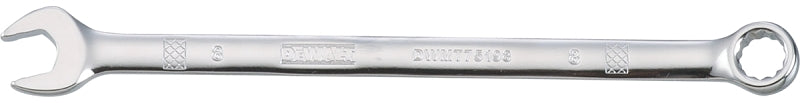 DEWALT DWMT75198OSP Combination Wrench, Metric, 8 mm Head, 5-11/32 in L, 12-Point, Steel, Chrome-Plated