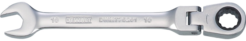 DEWALT DWMT75201OSP Combination Wrench, Metric, 10 mm Head, 5-11/32 in L, 12-Point, Steel, Chrome-Plated