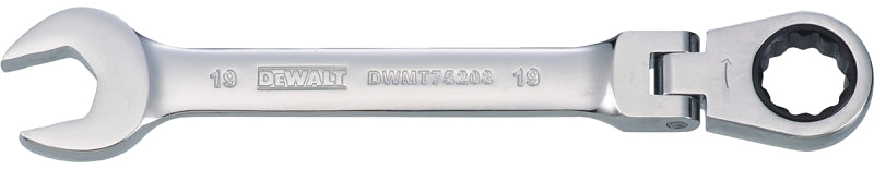 DEWALT DWMT75208OSP Combination Wrench, Metric, 19 mm Head, 8-15/32 in L, 12-Point, Steel, Chrome-Plated