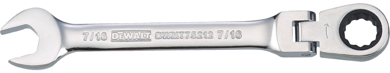 DEWALT DWMT75212OSP Combination Wrench, SAE, 7/16 in Head, 5-9/16 in L, 12-Point, Steel, Chrome-Plated