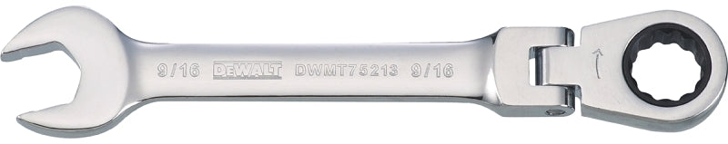DEWALT DWMT75213OSP Combination Wrench, SAE, 9/16 in Head, 6-9/32 in L, 12-Point, Steel, Chrome-Plated