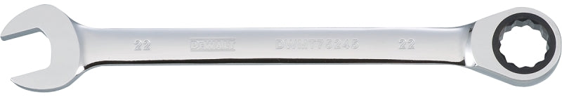 DEWALT DWMT75245OSP Combination Wrench, Metric, 22 mm Head, 11-7/32 in L, 12-Point, Steel, Chrome-Plated