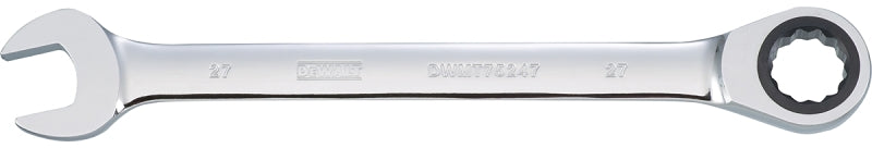 DEWALT DWMT75247OSP Combination Wrench, Metric, 27 mm Head, 14-1/8 in L, 12-Point, Steel, Chrome-Plated