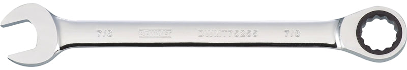 DEWALT DWMT75255OSP Combination Wrench, SAE, 7/8 in Head, 14 in L, 12-Point, Steel, Chrome-Plated, Comfort Grip Handle