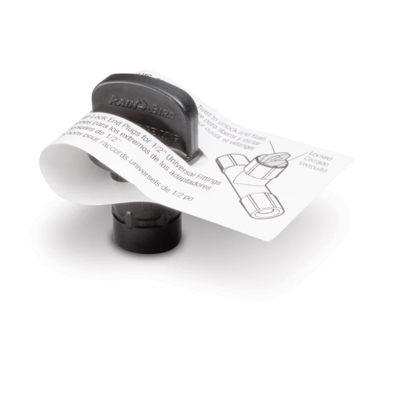 Rain Bird Easy Fit For 1/2 in. Tubing Drip Irrigation Flush Cap 1 pk, Pack of 35
