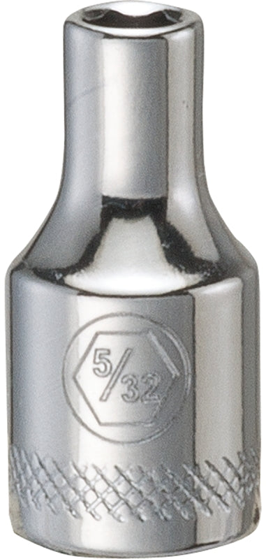 DEWALT DWMT86021OSP Drive Hand Socket, 5/32 in Socket, 1/4 in Drive, 6-Point, Steel, Polished Chrome Vanadium